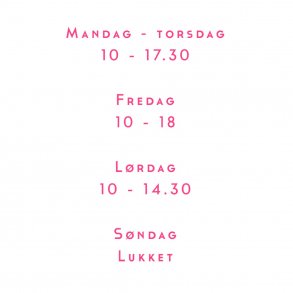 Butikkens bningstider